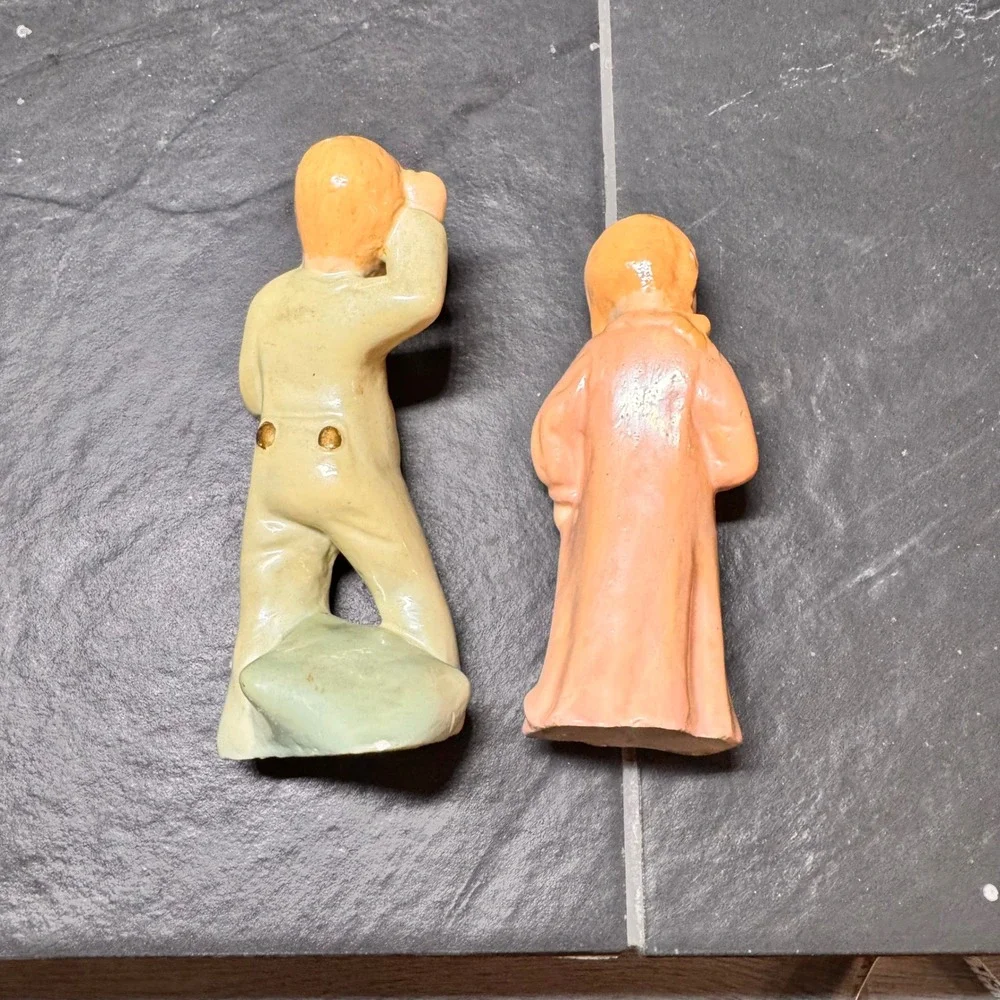 Vintage Carnival Chalkware Children Figurines Bedtime Boy & Girl Kids‎ 7
